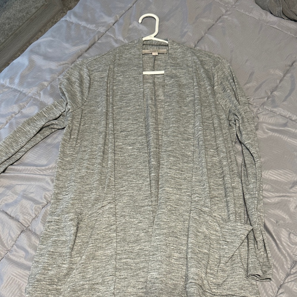 LOFT Heather Gray Open Cardigan